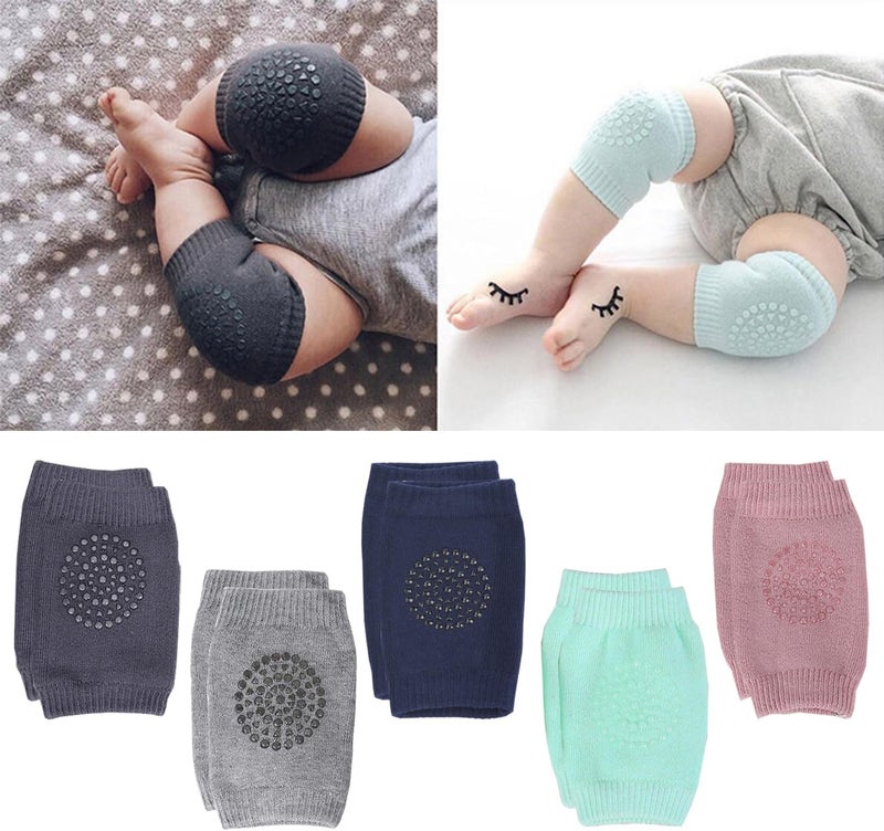 TFTSR Baby Knee Pads for Crawling (5 Pairs), Walking Protector Knee Pads For babies Toddler Kids Girls Boys 1-3 - Image 2